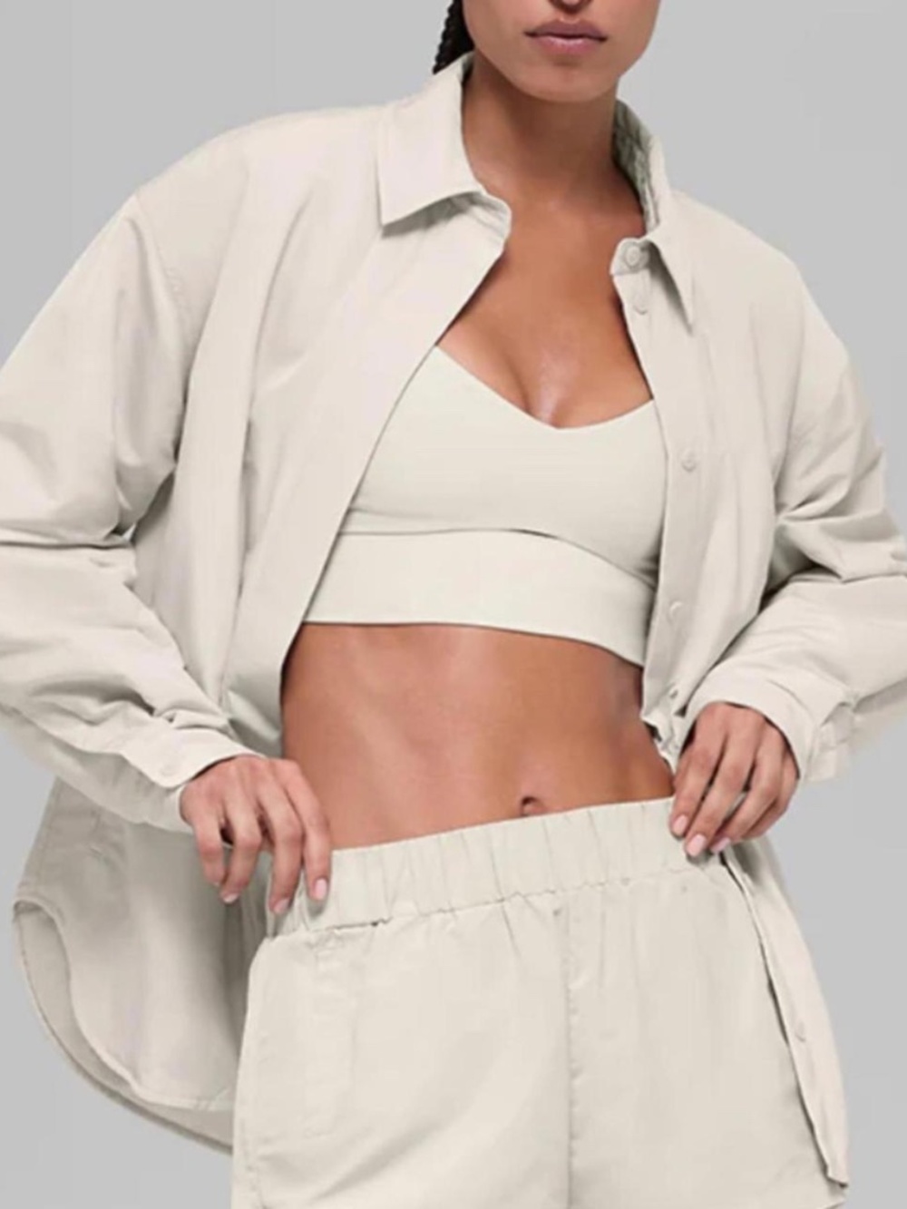 Alo Yoga Socialite Shacket Bone Small